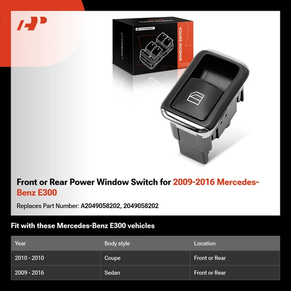 Front or Rear Power Window Switch for 2009-2016 Mercedes-Benz E300