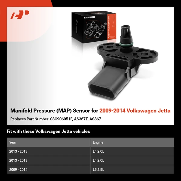 Manifold Pressure (MAP) Sensor for 2009-2014 Volkswagen Jetta