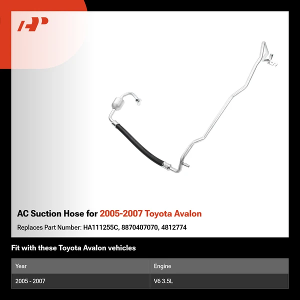 AC Suction Hose for 2005-2007 Toyota Avalon