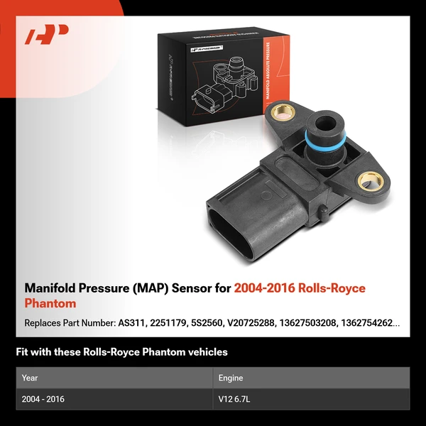Manifold Pressure (MAP) Sensor for 2004-2016 Rolls-Royce Phantom