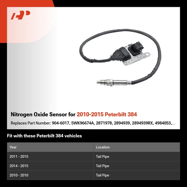 Nitrogen Oxide Sensor for 2010-2015 Peterbilt 384