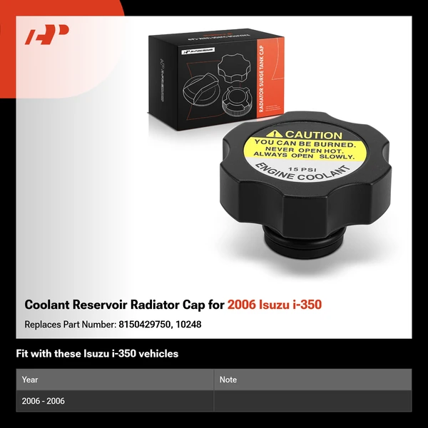 Coolant Reservoir Radiator Cap for 2006 Isuzu i-350