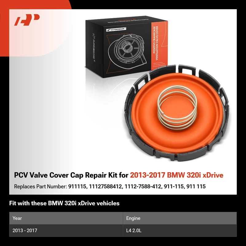 PCV Valve Cover Cap Repair Kit for 2013-2017 BMW 320i xDrive