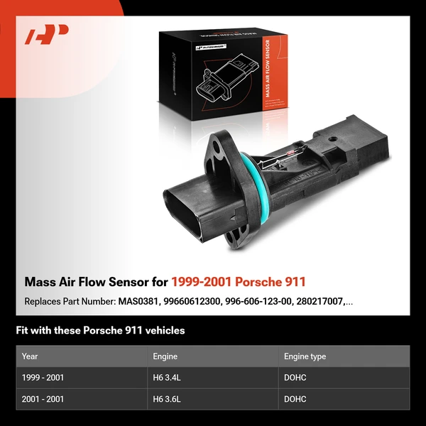 Mass Air Flow Sensor for 1999-2001 Porsche 911