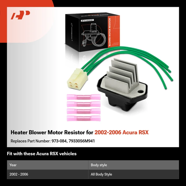 Heater Blower Motor Resistor for 2002-2006 Acura RSX