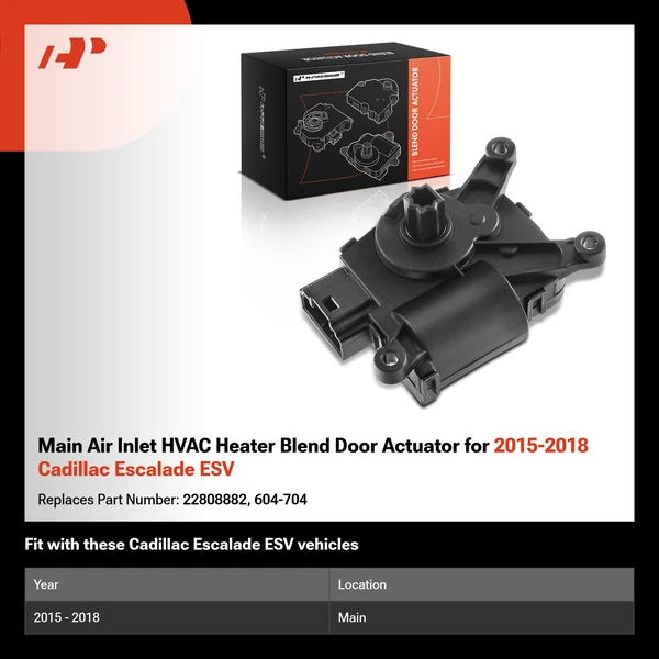 Main Air Inlet HVAC Heater Blend Door Actuator for 2015-2018 Cadillac Escalade ESV