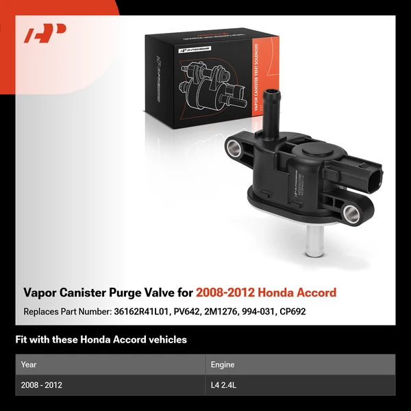 Vapor Canister Purge Valve for 2008-2012 Honda Accord