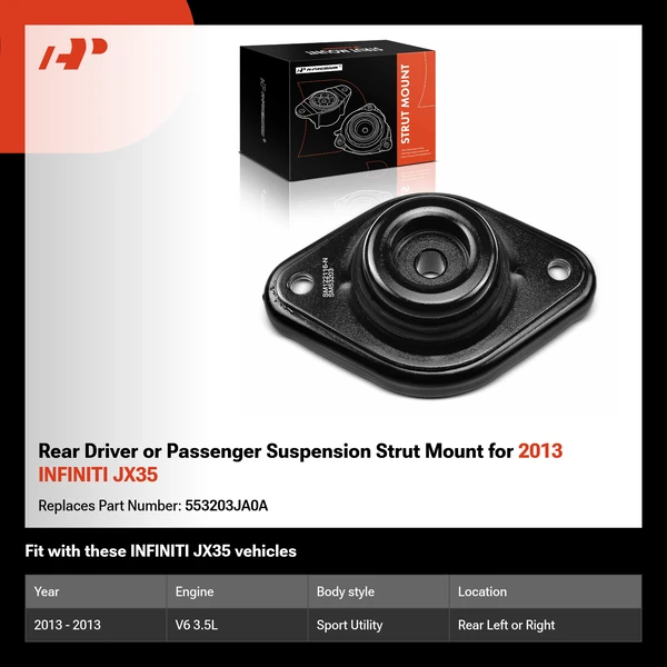 Rear Driver or Passenger Suspension Strut Mount for 2013 INFINITI JX35