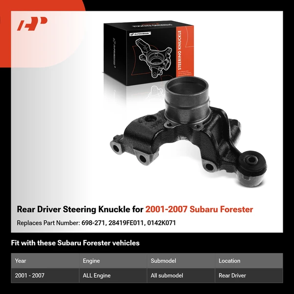 Rear Driver Steering Knuckle for 2001-2007 Subaru Forester