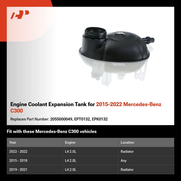 Engine Coolant Expansion Tank for 2015-2022 Mercedes-Benz C300