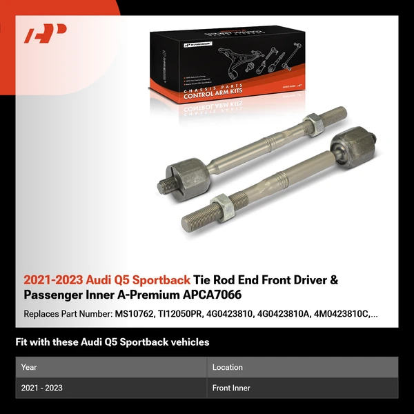 2021-2023 Audi Q5 Sportback Tie Rod End Front Driver & Passenger Inner A-Premium APCA7066