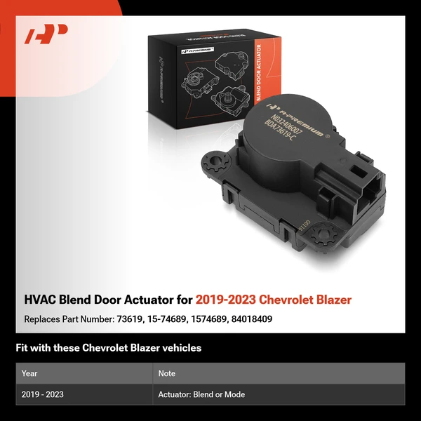 HVAC Blend Door Actuator for 2019-2023 Chevrolet Blazer