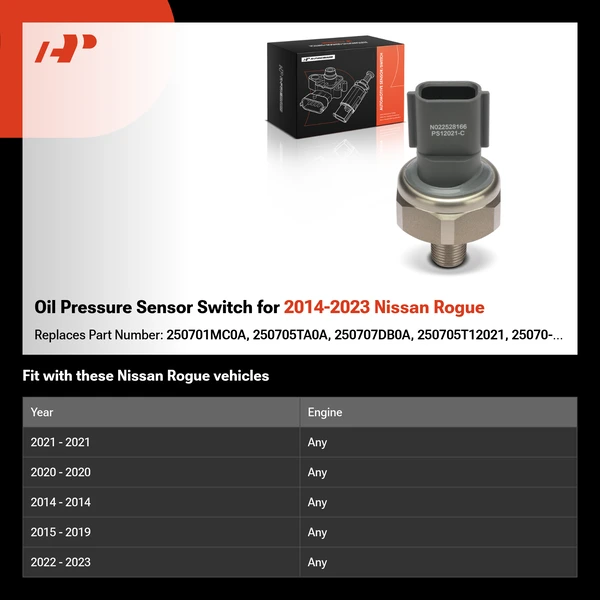 Oil Pressure Sensor Switch for 2014-2023 Nissan Rogue