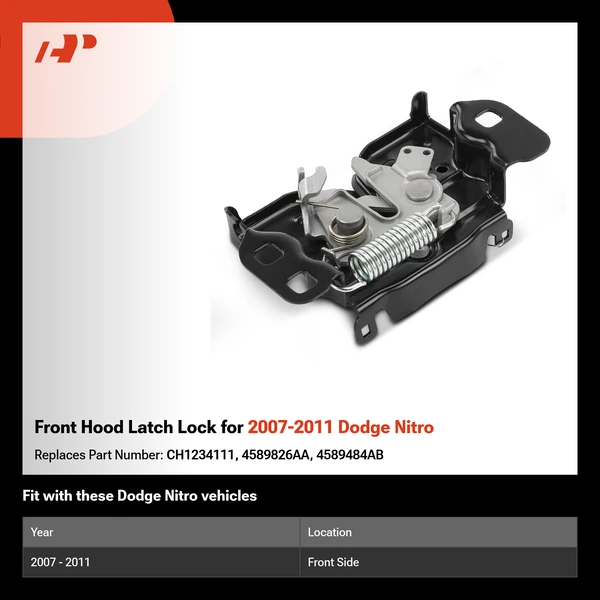 Front Hood Latch Lock for 2007-2011 Dodge Nitro