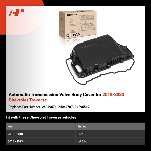 Automatic Transmission Valve Body Cover for 2018-2023 Chevrolet Traverse