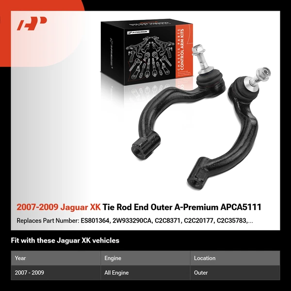 2007-2009 Jaguar XK Tie Rod End Outer A-Premium APCA5111