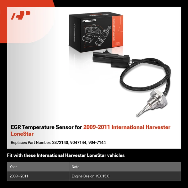 EGR Temperature Sensor for 2009-2011 International Harvester LoneStar