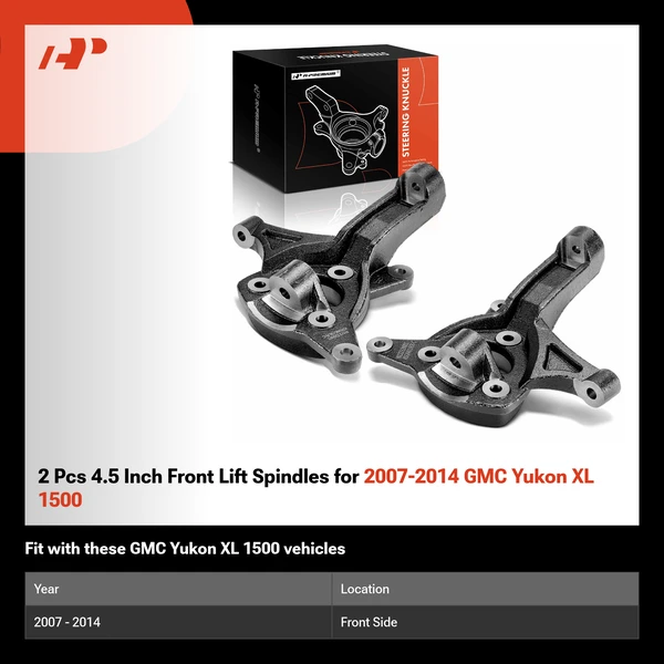 2 Pcs 4.5 Inch Front Lift Spindles for 2007-2014 GMC Yukon XL 1500