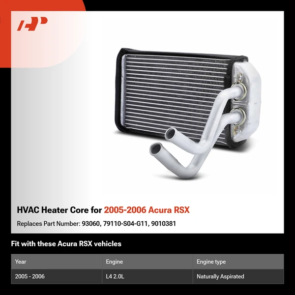HVAC Heater Core for 2005-2006 Acura RSX