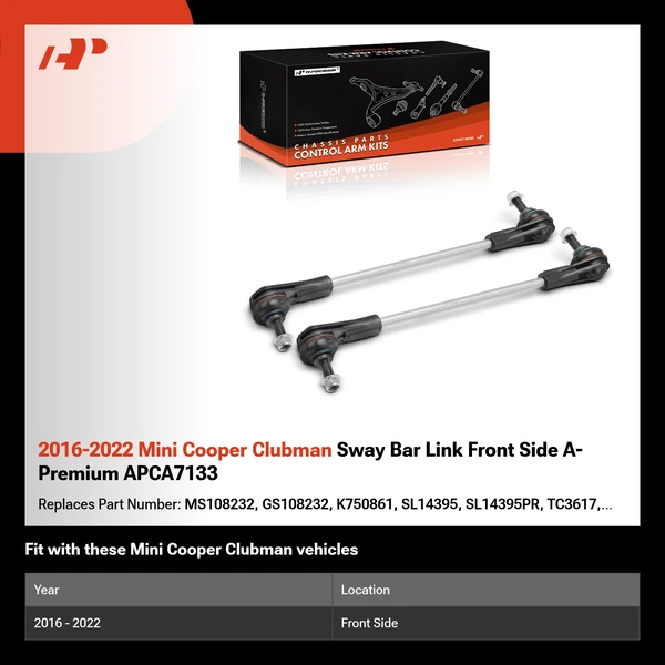 2016-2022 Mini Cooper Clubman Sway Bar Link Front Side A-Premium APCA7133