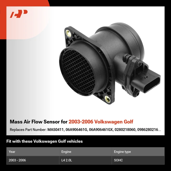 Mass Air Flow Sensor for 2003-2006 Volkswagen Golf