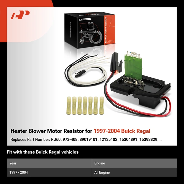Heater Blower Motor Resistor for 1997-2004 Buick Regal