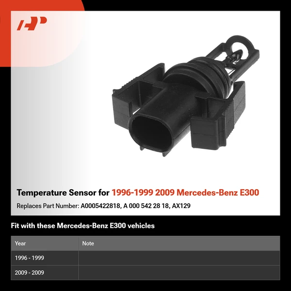 Temperature Sensor for 1996-1999 2009 Mercedes-Benz E300