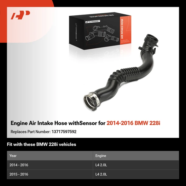 Engine Air Intake Hose withSensor for 2014-2016 BMW 228i