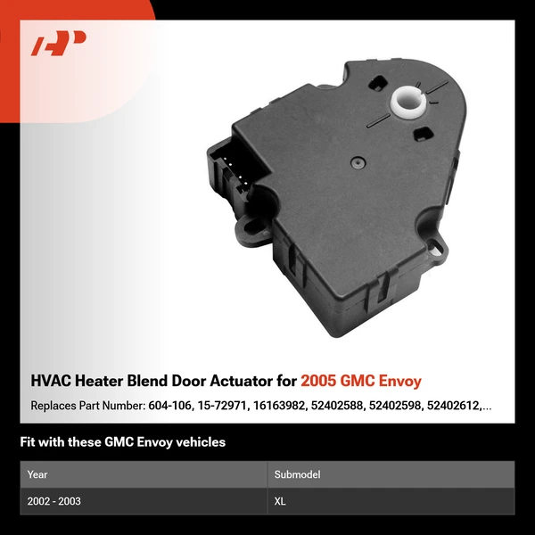 HVAC Heater Blend Door Actuator for 2005 GMC Envoy