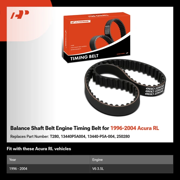 Balance Shaft Belt Engine Timing Belt for 1996-2004 Acura RL
