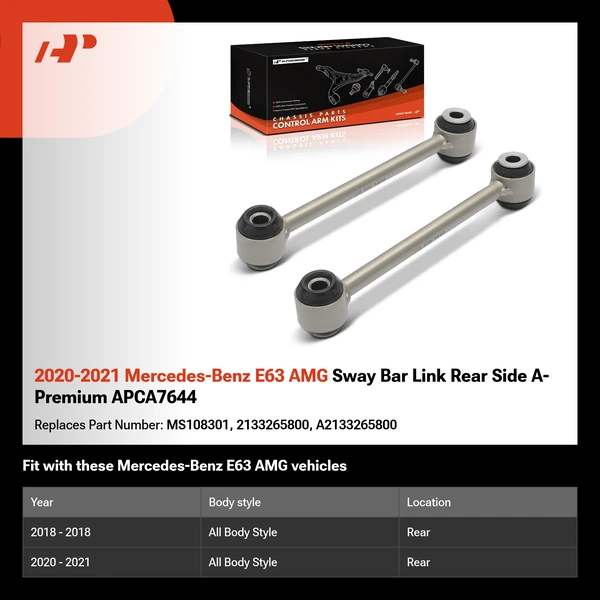 2020-2021 Mercedes-Benz E63 AMG Sway Bar Link Rear Side A-Premium APCA7644