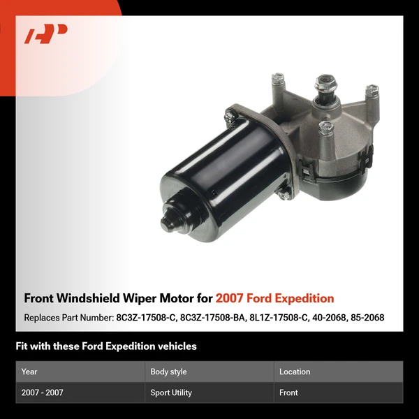 Front Windshield Wiper Motor for 2007 Ford Expedition