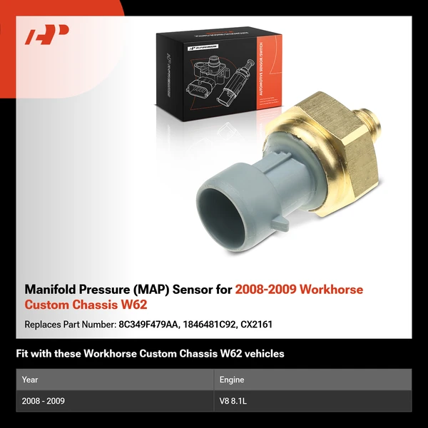 Manifold Pressure (MAP) Sensor for 2008-2009 Workhorse Custom Chassis W62