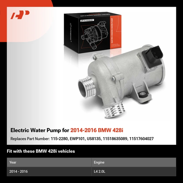 Electric Water Pump for 2014-2016 BMW 428i
