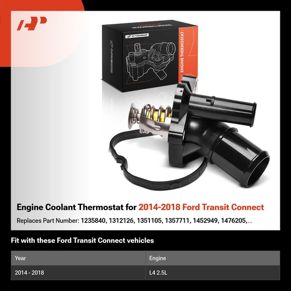 Engine Coolant Thermostat for 2014-2018 Ford Transit Connect