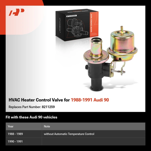 HVAC Heater Control Valve for 1988-1991 Audi 90