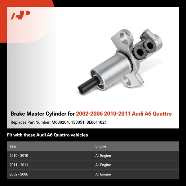 Brake Master Cylinder for 2002-2006 2010-2011 Audi A6 Quattro