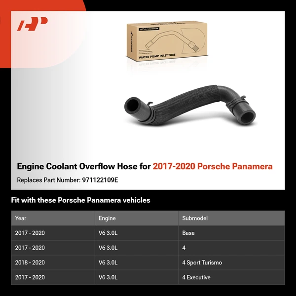 Engine Coolant Overflow Hose for 2017-2020 Porsche Panamera