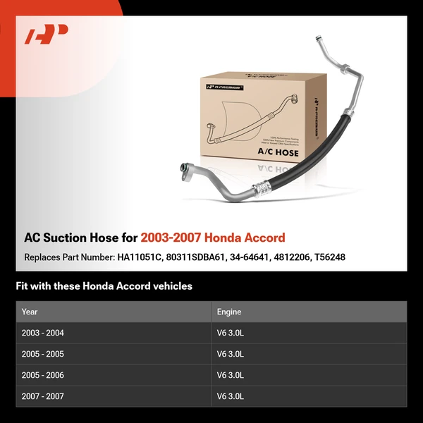 AC Suction Hose for 2003-2007 Honda Accord