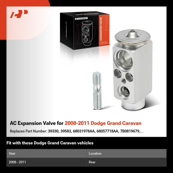 AC Expansion Valve for 2008-2011 Dodge Grand Caravan