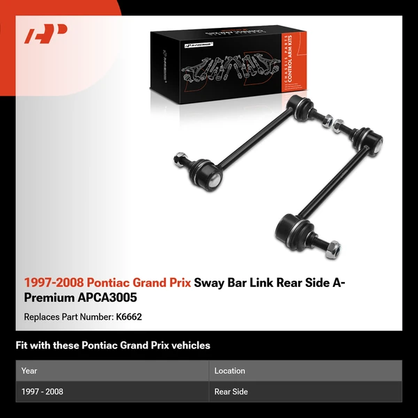 1997-2008 Pontiac Grand Prix Sway Bar Link Rear Side A-Premium APCA3005
