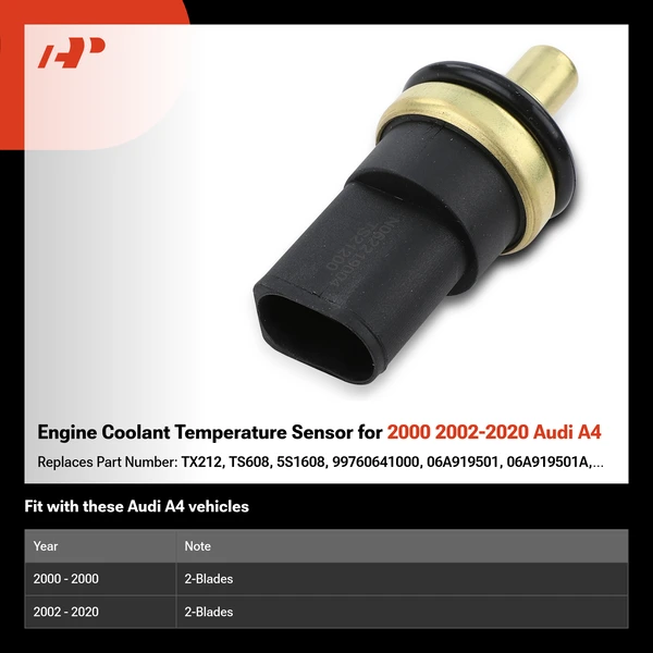 Engine Coolant Temperature Sensor for 2000 2002-2020 Audi A4