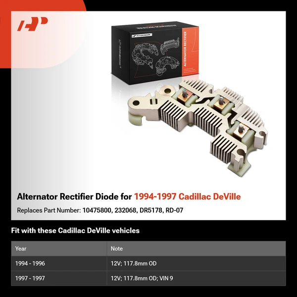 Alternator Rectifier Diode for 1994-1997 Cadillac DeVille