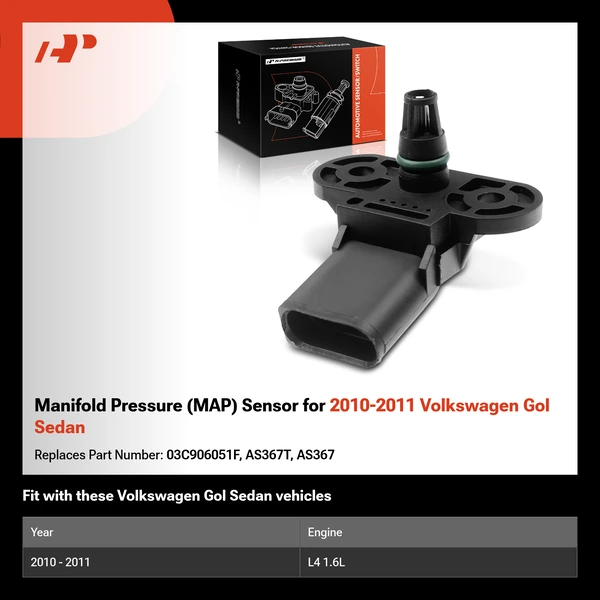 Manifold Pressure (MAP) Sensor for 2010-2011 Volkswagen Gol Sedan