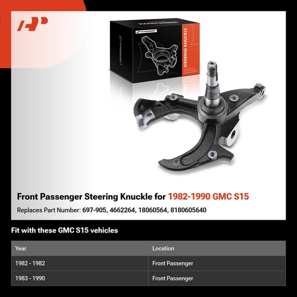Front Passenger Steering Knuckle for 1982-1990 GMC S15