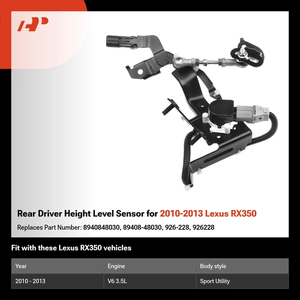 Rear Driver Height Level Sensor for 2010-2013 Lexus RX350