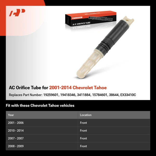 AC Orifice Tube for 2001-2014 Chevrolet Tahoe