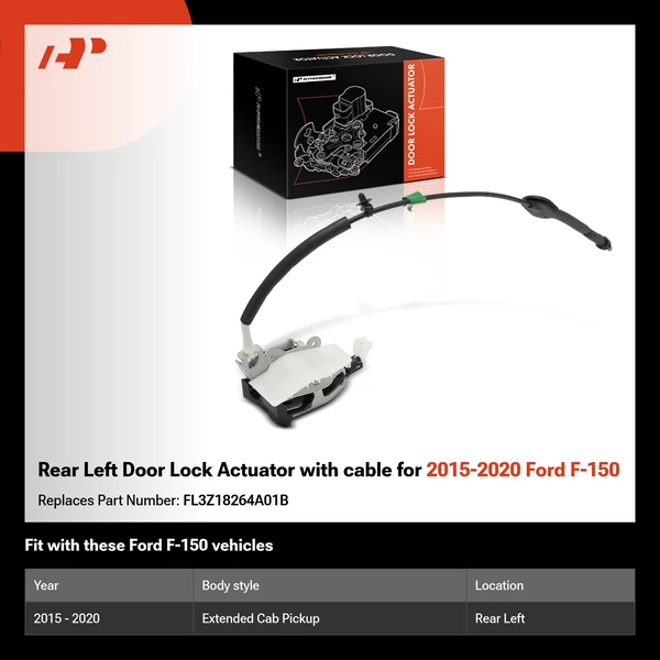 Rear Left Door Lock Actuator with cable  for 2015-2020 Ford F-150