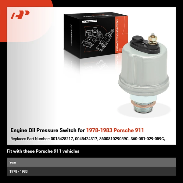 Engine Oil Pressure Switch for 1978-1983 Porsche 911