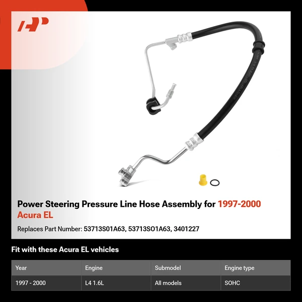Power Steering Pressure Line Hose Assembly for 1997-2000 Acura EL